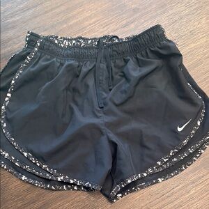 Nike Women's Black and White Trim Athletic Shorts